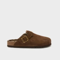 Mules olivier fur