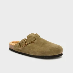 Mules olivier fur