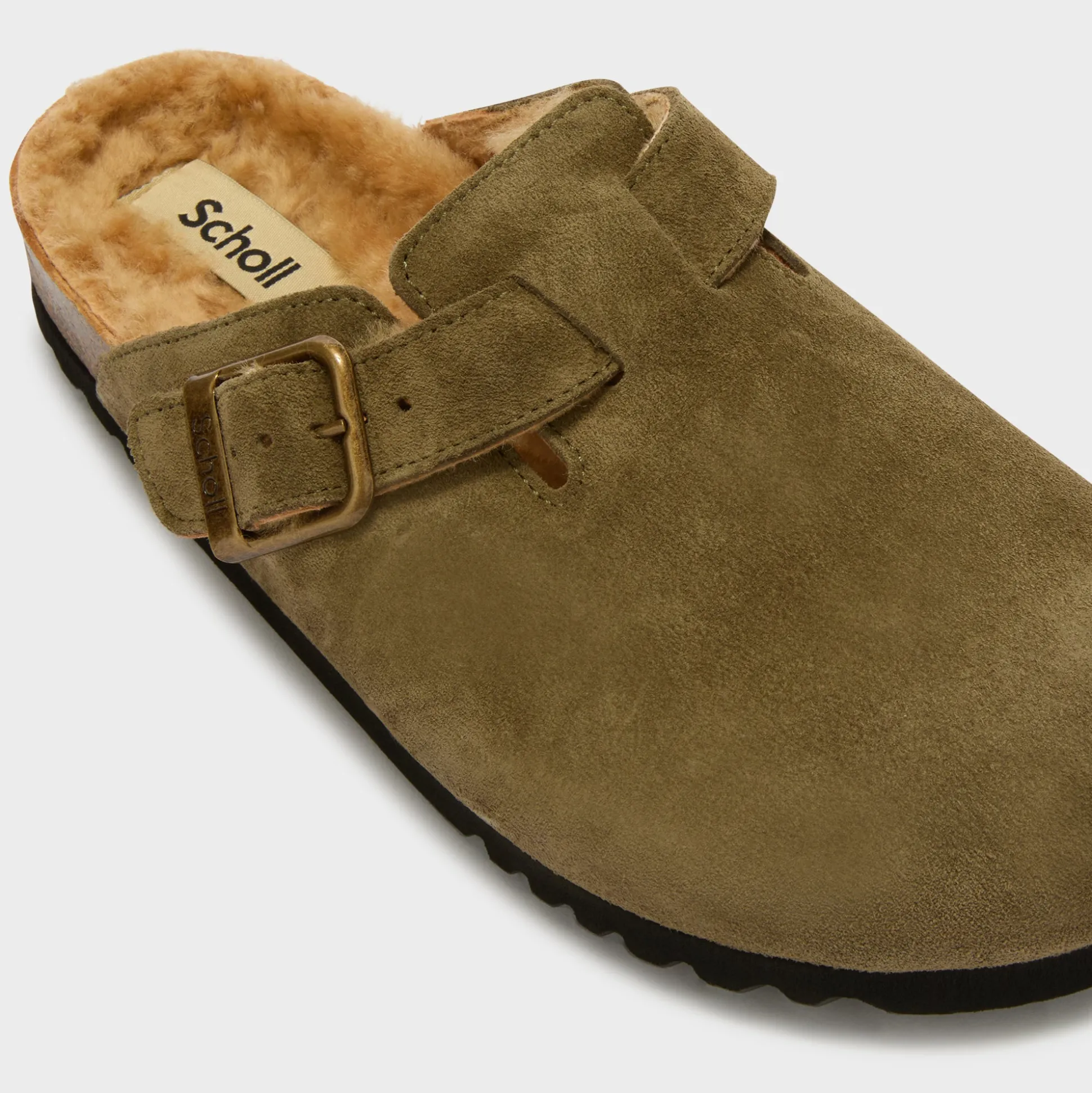 Mules olivier fur