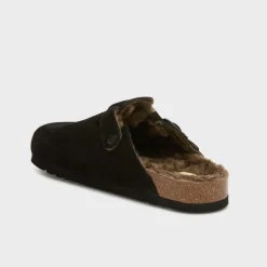 Mules olivier fur