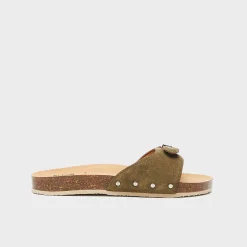 Mules pescura flat cork