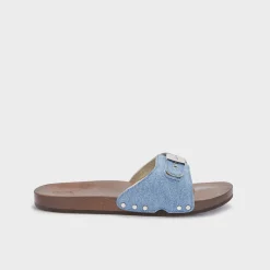 Sandales pescura flat flex denim