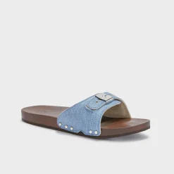 Sandales pescura flat flex denim
